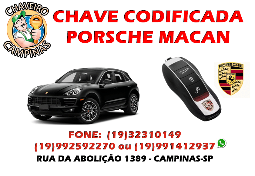 chave codificada porsche macan em campinas